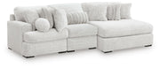 Cuddle Plush Arctic 3-Piece Sectional with Chaise - PC59106S1