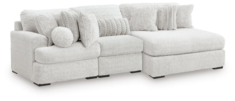 Cuddle Plush Arctic 3-Piece Sectional with Chaise - PC59106S1