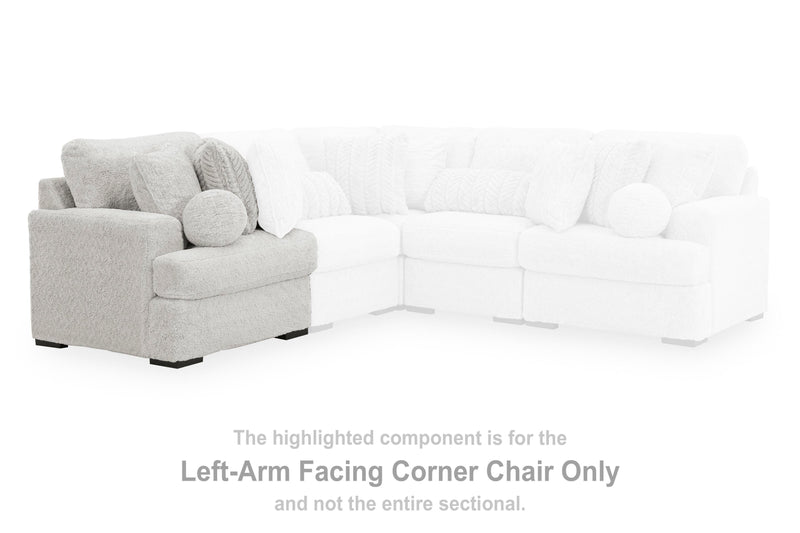 Cuddle Plush Arctic Left-Arm Facing Corner Chair - PC5910664
