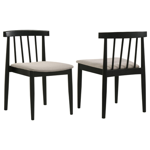 Cullen Dining Side Chair Upholstered Seat Black (Set of 2) - 193942BLK