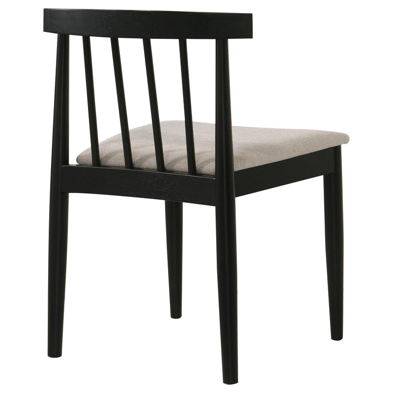 Cullen Dining Side Chair Upholstered Seat Black (Set of 2) - 193942BLK
