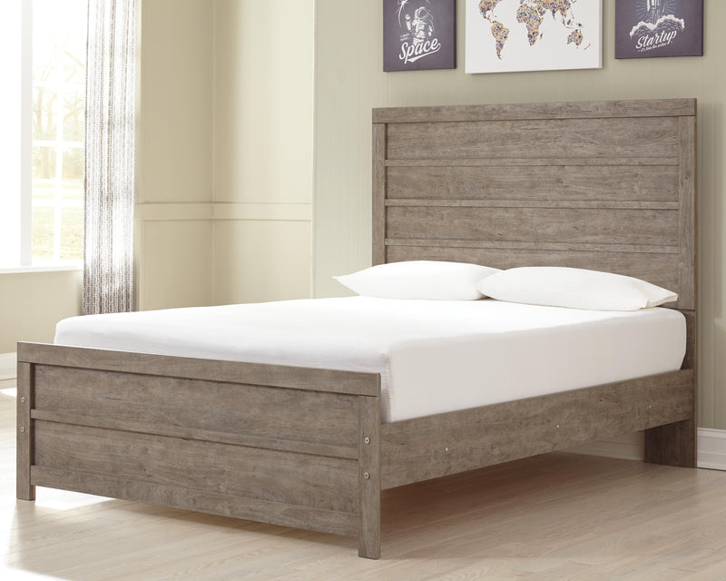 Culverbach Full Panel Bed with 2 Nightstands in Gray - PKG000731