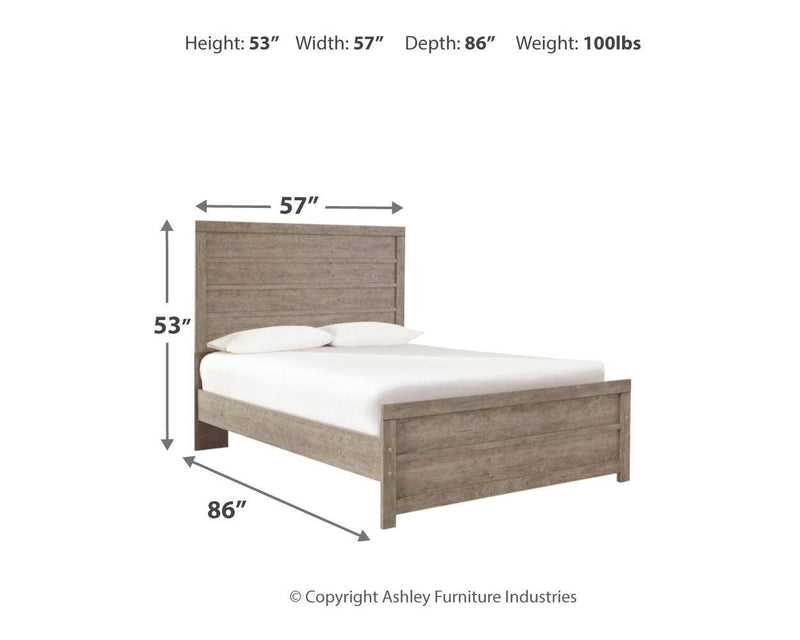 Culverbach Full Panel Bed with 2 Nightstands in Gray - PKG000731