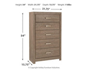 Culverbach Gray Full Panel Bed, Dresser, Chest and Nightstand - B070B18