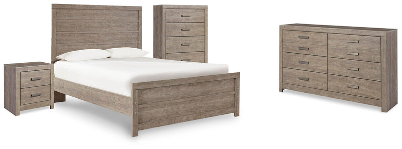 Culverbach Gray Full Panel Bed, Dresser, Chest and Nightstand - B070B18