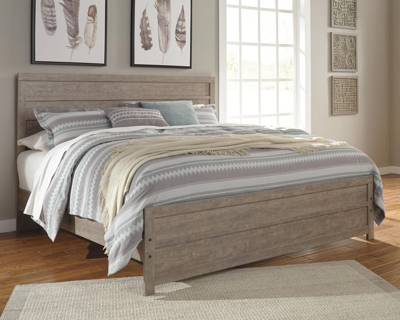 Culverbach Gray King Panel Bed - B070B10