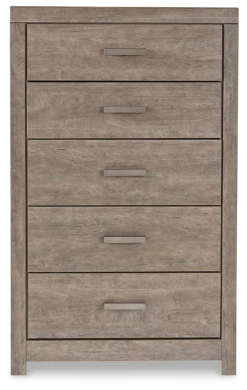 Culverbach Gray Queen Panel Bed with Chest - B070B21