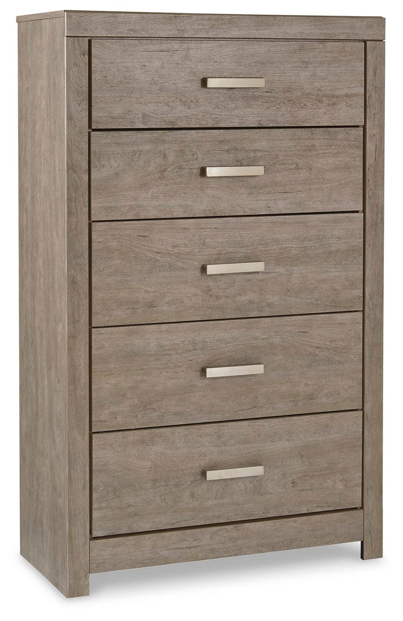 Culverbach Gray Queen Panel Bed with Chest - B070B21