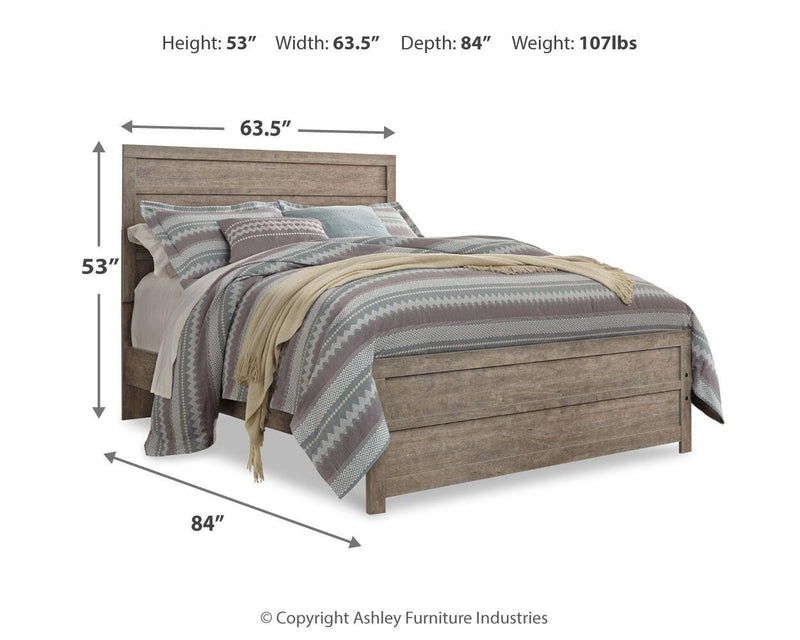 Culverbach Gray Queen Panel Bed with Chest - B070B21