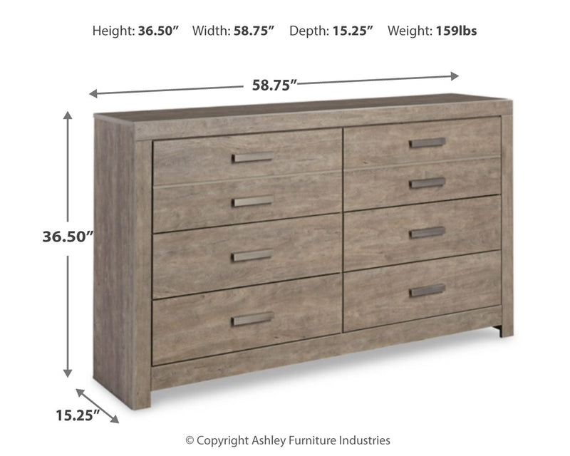 Culverbach King Panel Bed with Dresser in Gray - PKG011527