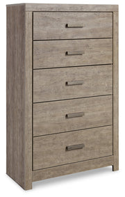 Culverbach King Panel Bed with Mirrored Dresser and 2 Nightstands in Gray - PKG011529