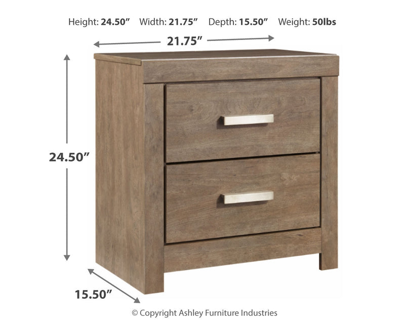 Culverbach King Panel Bed with Mirrored Dresser, Chest and 2 Nightstands in Gray - PKG011532