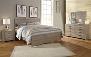 Culverbach King Panel Bed with Mirrored Dresser in Gray - PKG011528