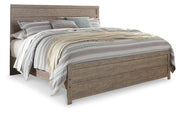 Culverbach King Panel Bed with Nightstand in Gray from Ashley - Luna Furniture