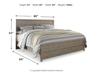 Culverbach King Panel Bed with Nightstand in Gray from Ashley - Luna Furniture