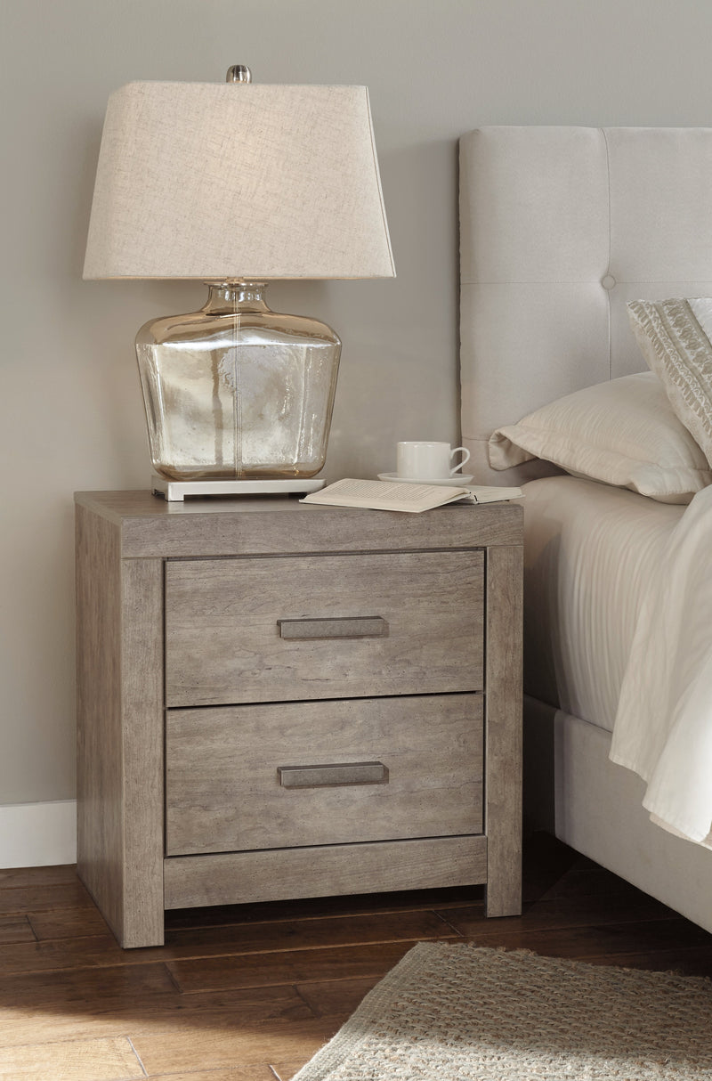 Culverbach Queen Panel Bed with Nightstand in Gray from Ashley - Luna Furniture