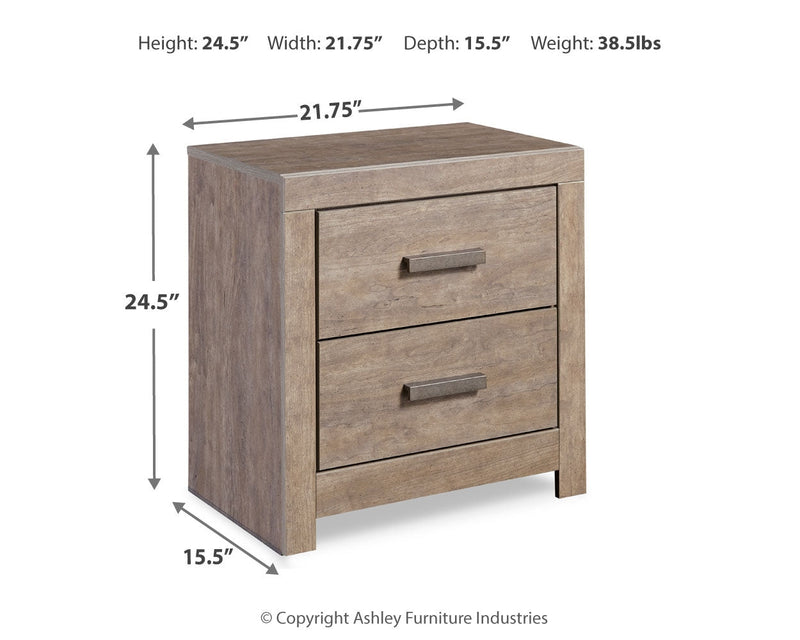 Culverbach Queen Panel Bed with Nightstand in Gray from Ashley - Luna Furniture