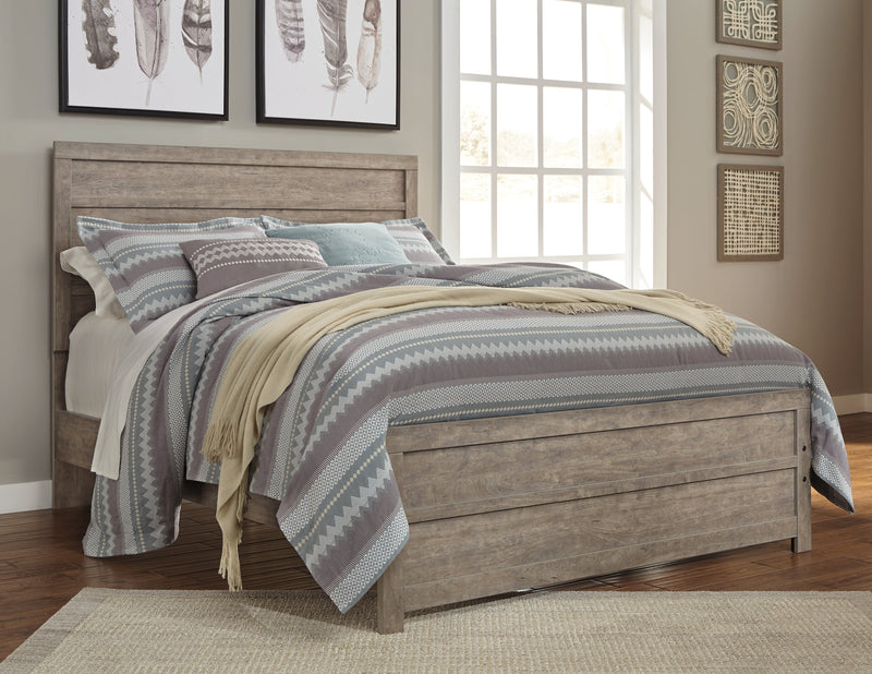 Culverbach Queen Panel Bed with Nightstand in Gray from Ashley - Luna Furniture