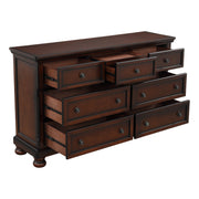 Cumberland Brown Cherry Sleigh Storage Platform Bedroom Set - Gate FurnitureBedroom Set