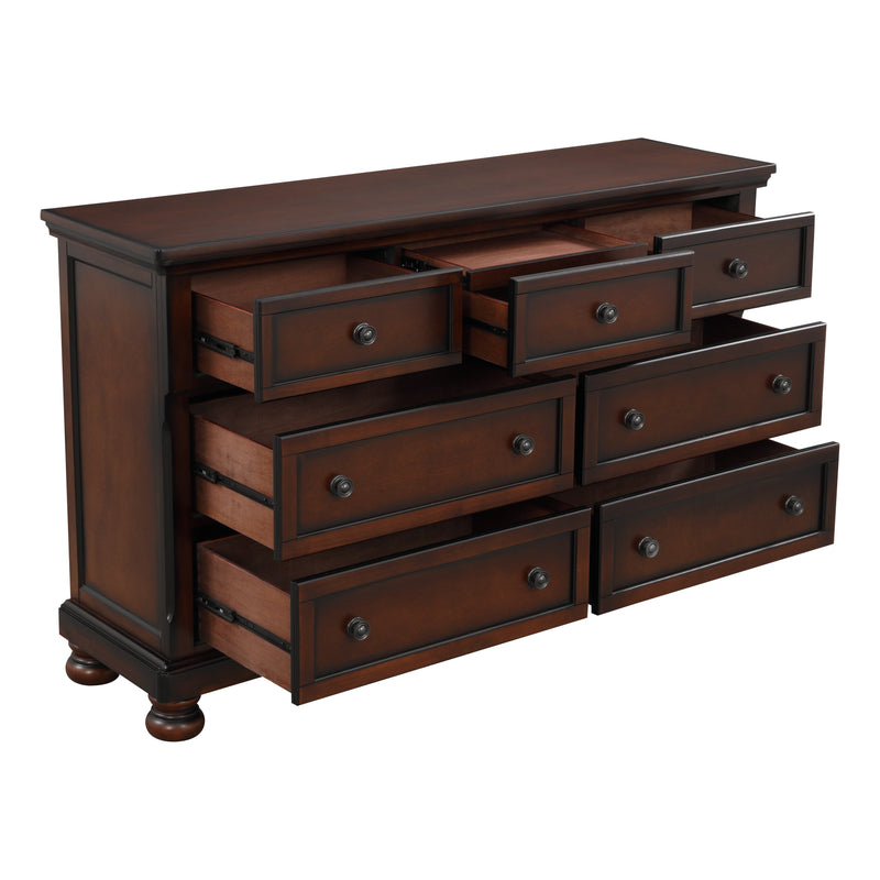 Cumberland Brown Cherry Sleigh Storage Platform Bedroom Set - Gate FurnitureBedroom Set