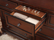 Cumberland Brown Cherry Sleigh Storage Platform Bedroom Set - Gate FurnitureBedroom Set