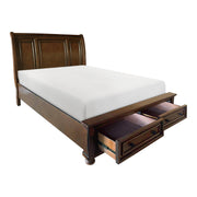 Cumberland Brown Cherry Sleigh Storage Platform Bedroom Set - Gate FurnitureBedroom Set