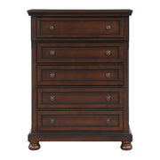 Cumberland Brown Cherry Sleigh Storage Platform Bedroom Set - Gate FurnitureBedroom Set