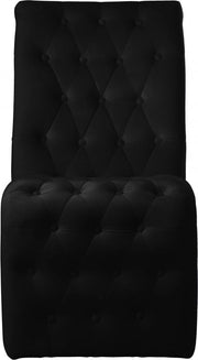 Curve Velvet Upholstered Dining Chair in Black, Set of 2 - 920Black-C