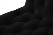 Curve Velvet Upholstered Dining Chair in Black, Set of 2 - 920Black-C