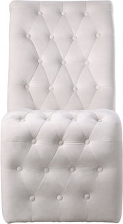 Curve Velvet Upholstered Dining Chair in Cream, Set of 2 - 920Cream-C