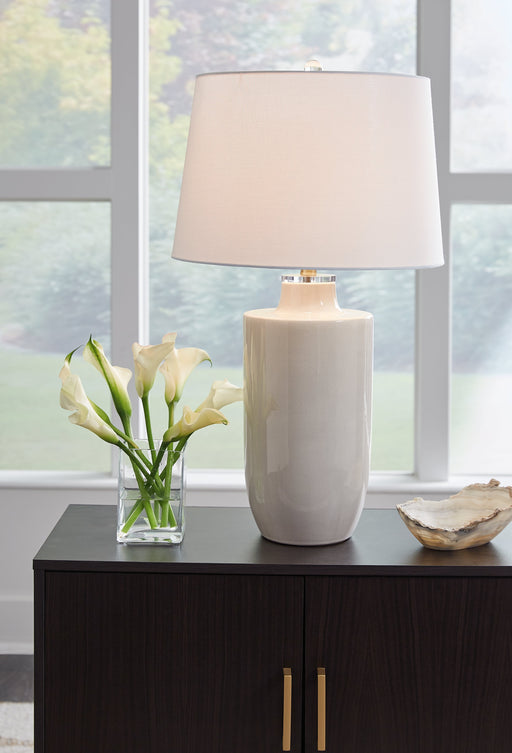 Cylener Off White Table Lamp - L100794