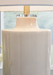 Cylener Off White Table Lamp - L100794
