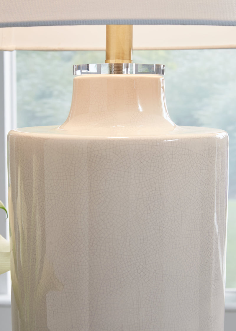 Cylener Off White Table Lamp - L100794
