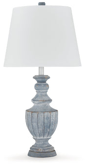 Cylerick 2-Piece Table Lamp Set in Antique Blue - PKG016438