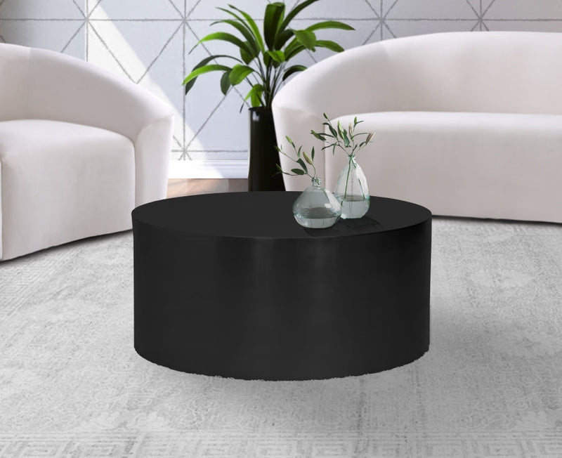 Cylinder Iron Coffee Table in Black - 295-CT