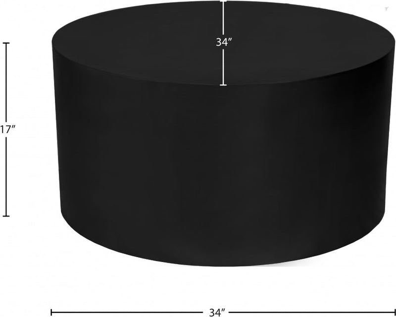 Cylinder Iron Coffee Table in Black - 295-CT