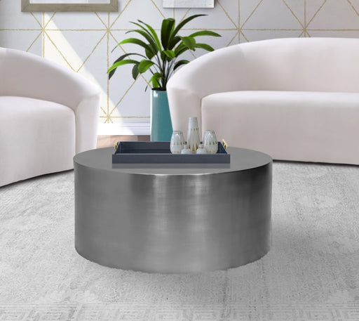 Cylinder Iron Coffee Table in Chrome - 297-CT