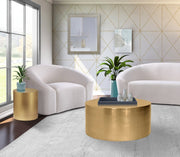 Cylinder Iron Coffee Table in Gold - 296-CT