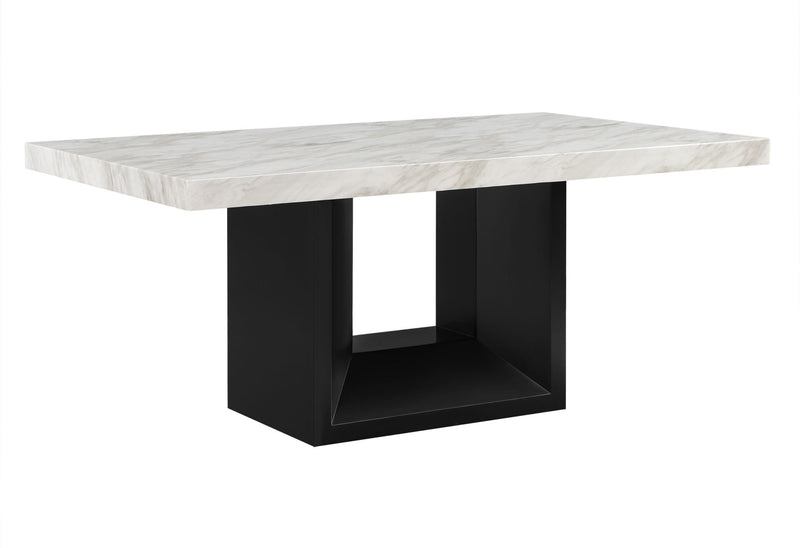 D02 Dining Table + 6 D03 Black Dining Chairs - D02DT+D03DC-BLK 7PC