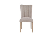 D02 Natural Dining Table + 6 D8683 Dining Chairs - D02DT-NATURAL+D8683DC-BEIGE 7PC