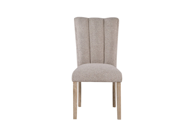 D02 Natural Dining Table + 8 D8683 Dining Chairs - D02DT-NATURAL+D8683DC-BEIGE 9PC