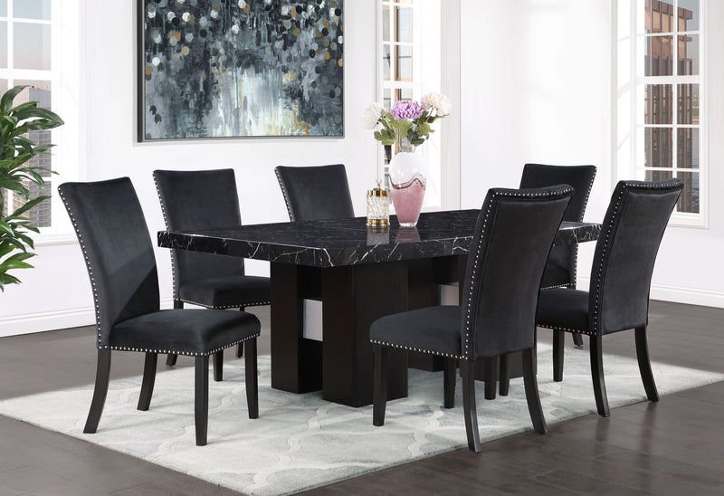 D03 Dining Table +8 D03 Dining Chairs Black - D03DT+D03DC-BLK 9 PC