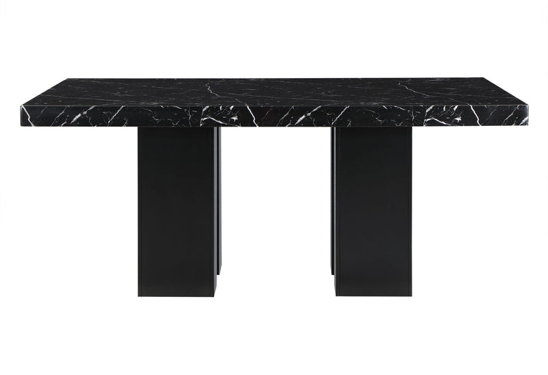 D03 Dining Table +8 D03 Dining Chairs Black - D03DT+D03DC-BLK 9 PC