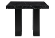 D04 Black Bar Table + 6 D04bs - D04BT-BLK+D04BS-BLK 7PC
