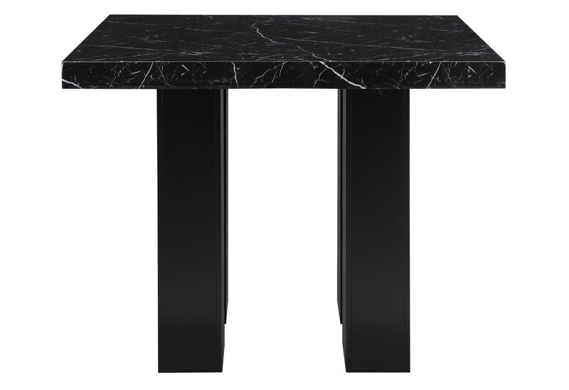 D04 Black Bar Table + 6 D04bs - D04BT-BLK+D04BS-BLK 7PC