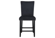 D04 Black Bar Table + 6 D04bs - D04BT-BLK+D04BS-BLK 7PC