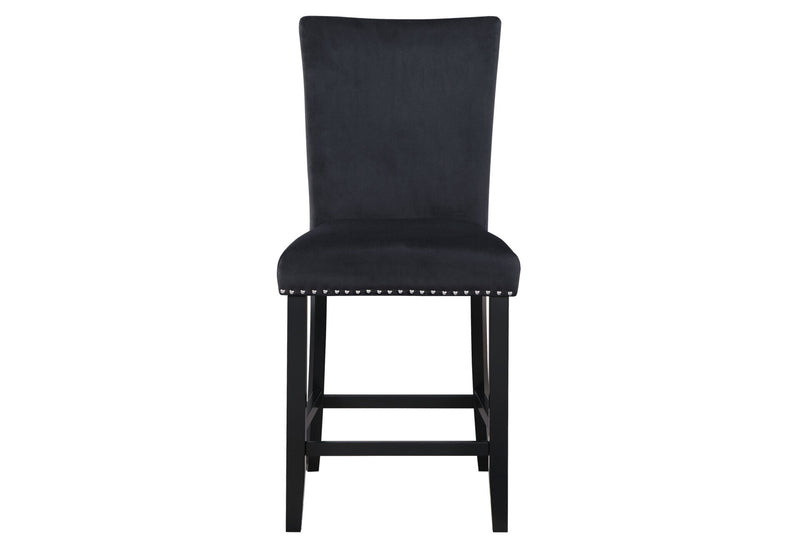 D04 Black Bar Table + 6 D04bs - D04BT-BLK+D04BS-BLK 7PC
