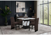 D12 Bar Table And 6 D12 Brown Bar Stools - D12BT+D12BS-BRWN 7 PC