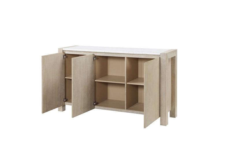 D1321 Buffet W Real Marble Top - D1321-BUFFET