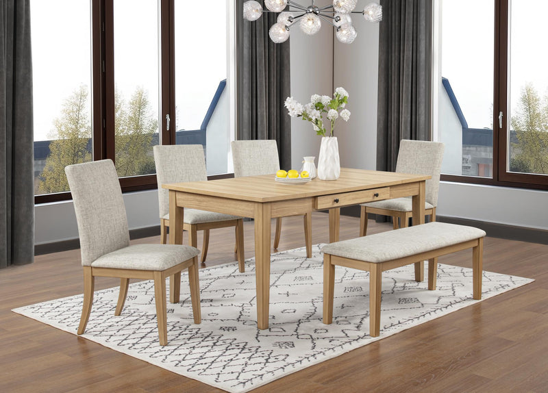 D200 - Zurich 6PC (Table & 4 Chairs & Bench) - D200-6PC